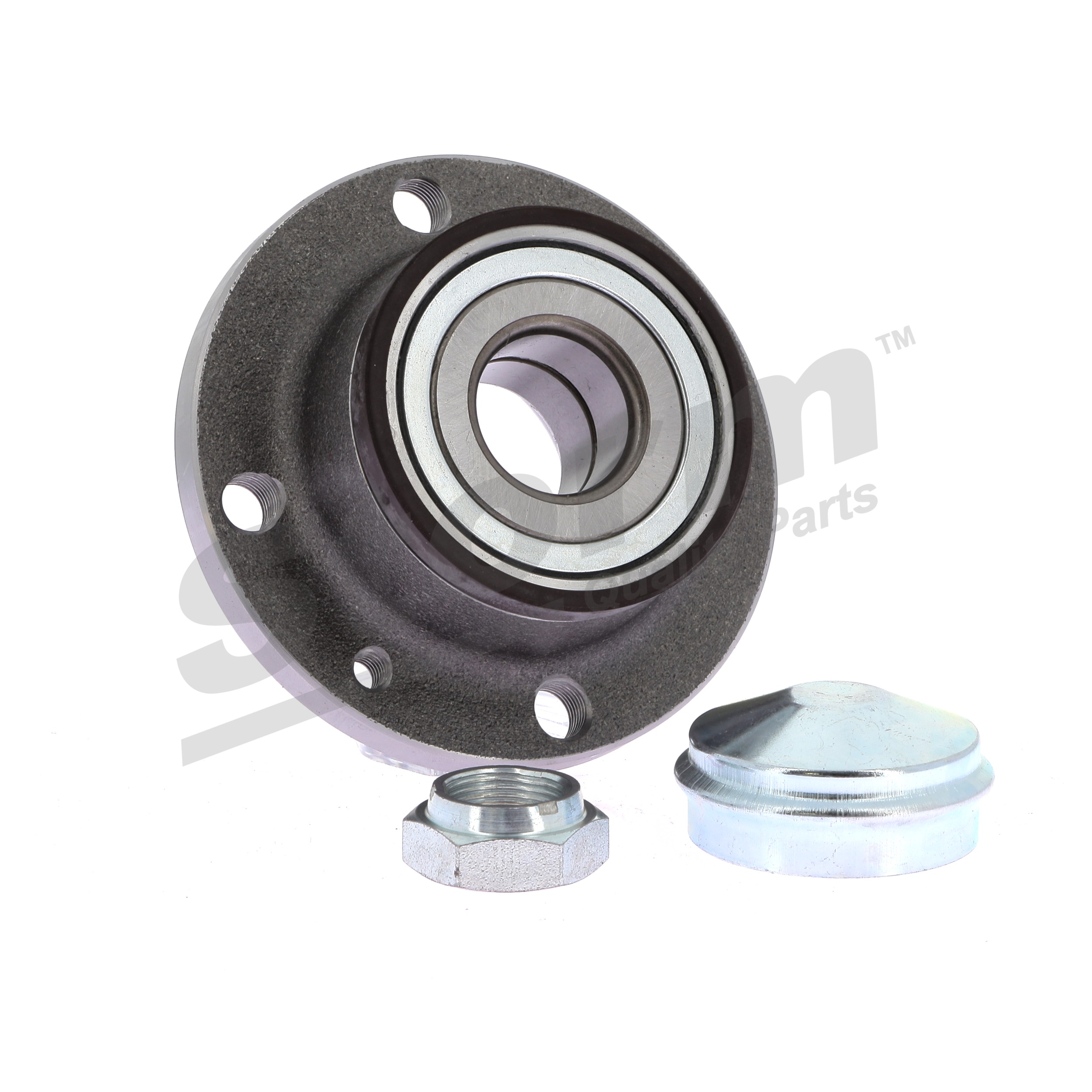 STORM QUALITY PARTS 891879: Juego de cojinete de rueda Eje trasero, Rodamiento integrado en buje de rueda, con sensor ABS incorporado