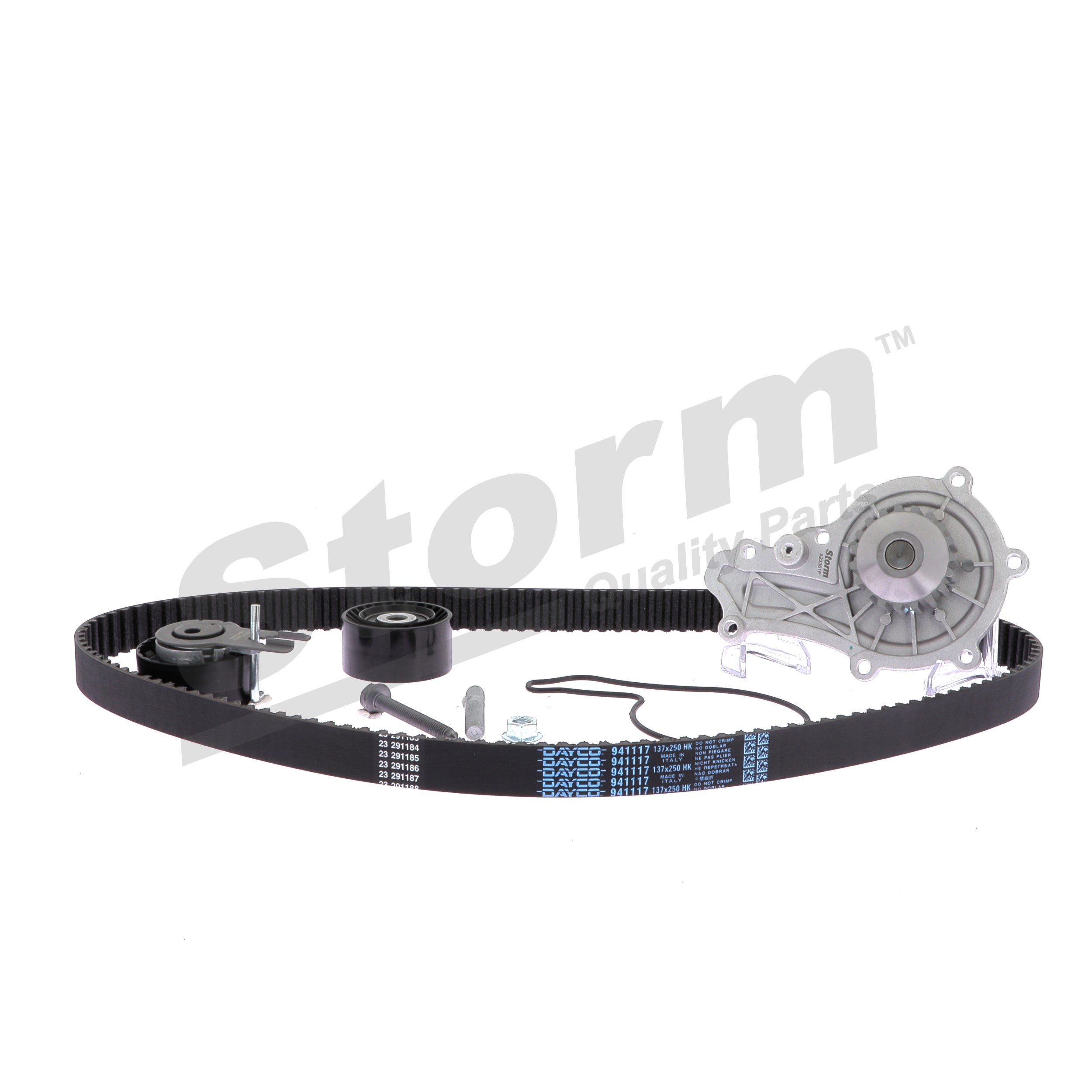 STORM QUALITY PARTS 904487KP: Kit de distribution + pompe à eau Nbr. dents: 137, Largeur: 250, 30, 29mm, avec pompe à eau, avec joint d'étanchéite, avec accessoires