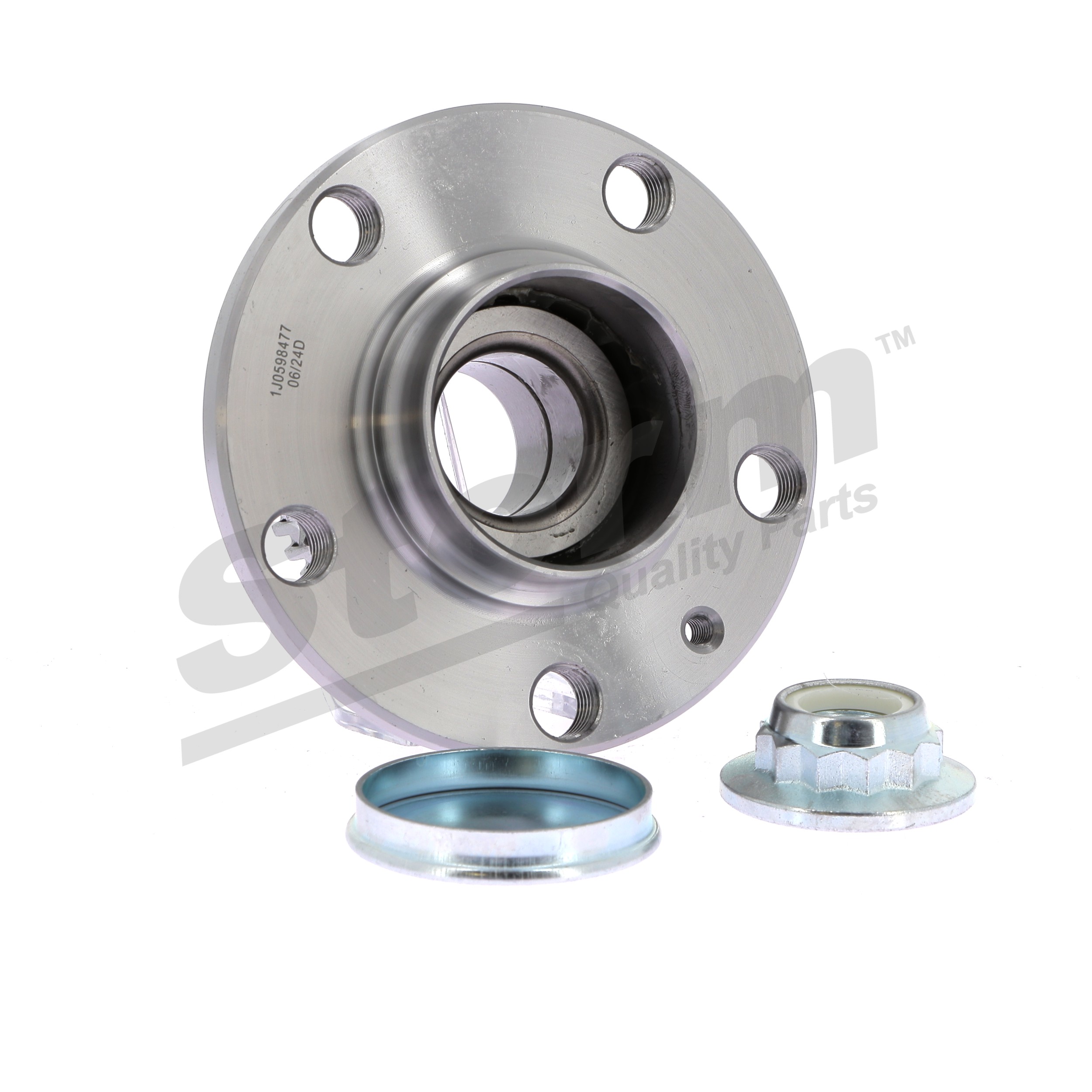 STORM QUALITY PARTS 97066: Juego de cojinete de rueda Eje trasero, Rodamiento integrado en buje de rueda, con sensor ABS incorporado