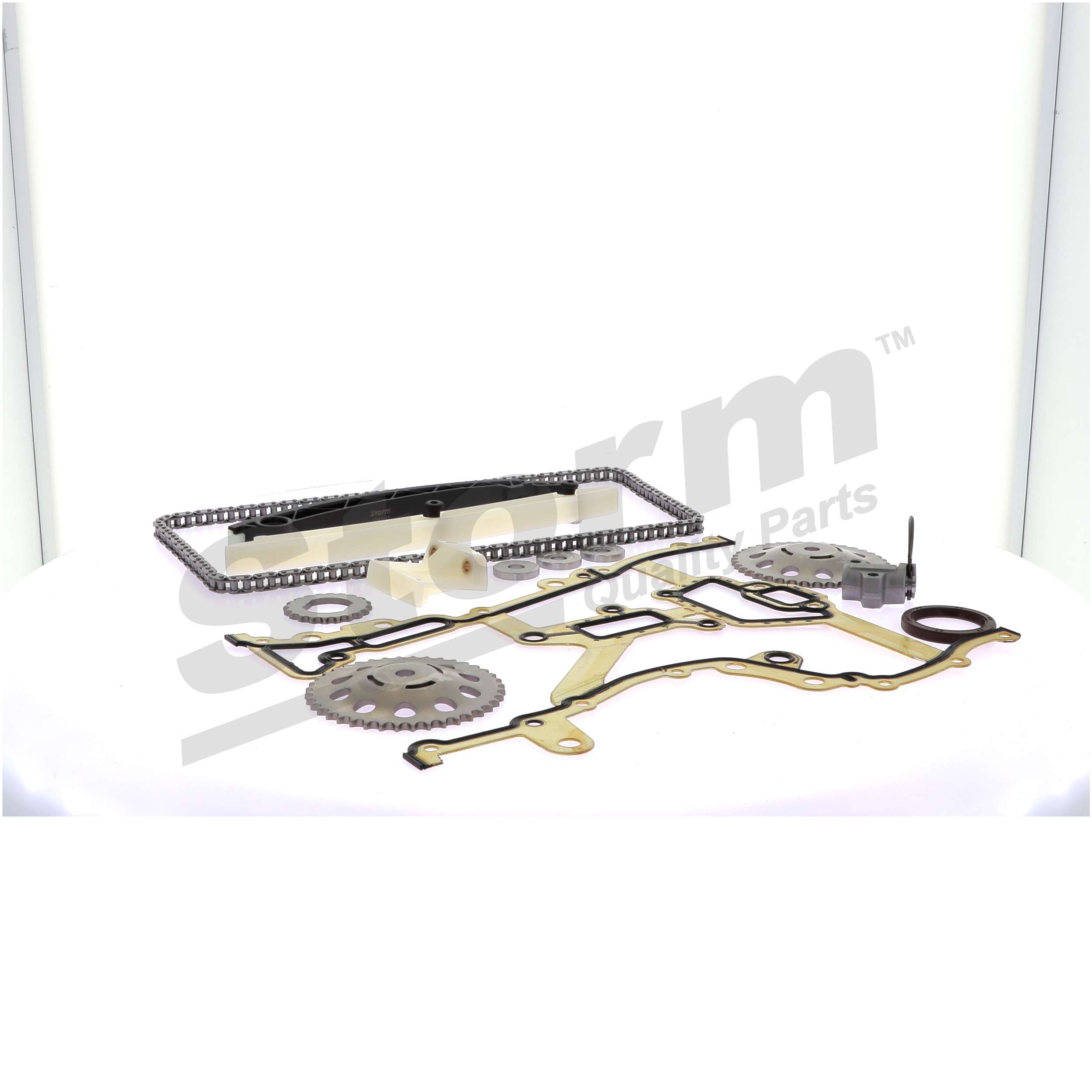 STORM QUALITY PARTS KITC555001: Kit de cadena de distribución con tensor de cadena, con junta, con accesorios, con rueda dentada