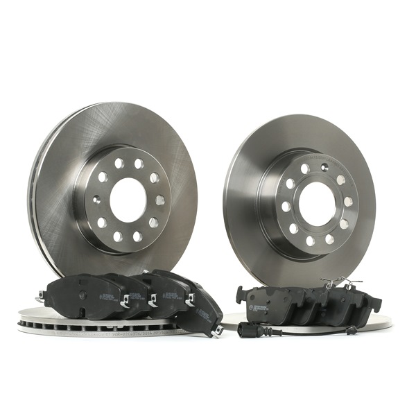 RIDEX 3405B0502: Pidurikomplekt, ketaspidur Esisild, Tagasild, Ø: 288, 272,0mm, sisemine õhutus, täis