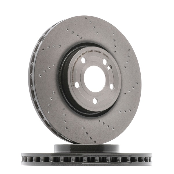 BREMBO 09.D986.11: Bremsscheibe PRIME LINE - UV Coated Ø: 330mm, gelocht/innenbel., Ø: 330mm, beschichtet, mit Schrauben