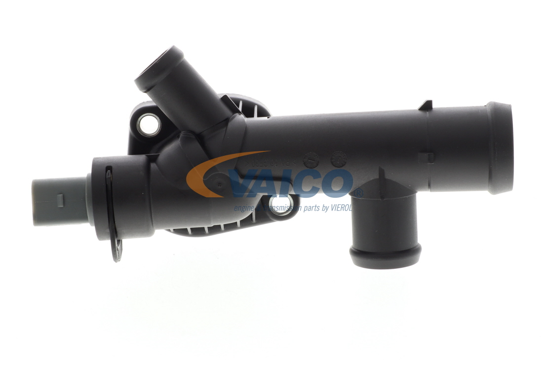 VAICO V10-5995: Kühlmittelflansch Original VAICO Qualität mit Dichtung, mit Sensor