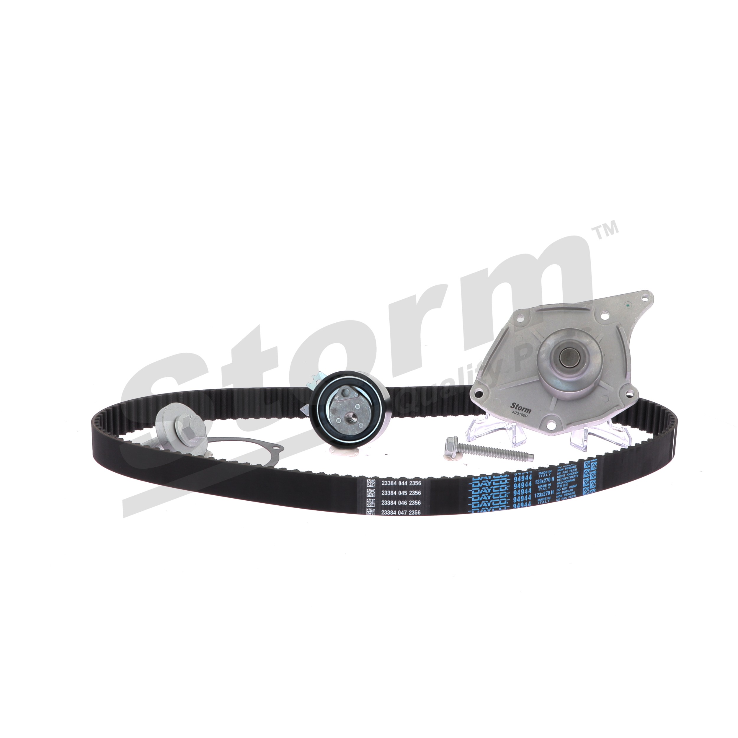 STORM QUALITY PARTS 5550578KP: Kit de distribution + pompe à eau Nbr. dents: 270, Largeur: 123, 32mm, avec pompe à eau, avec joint d'étanchéite, avec accessoires