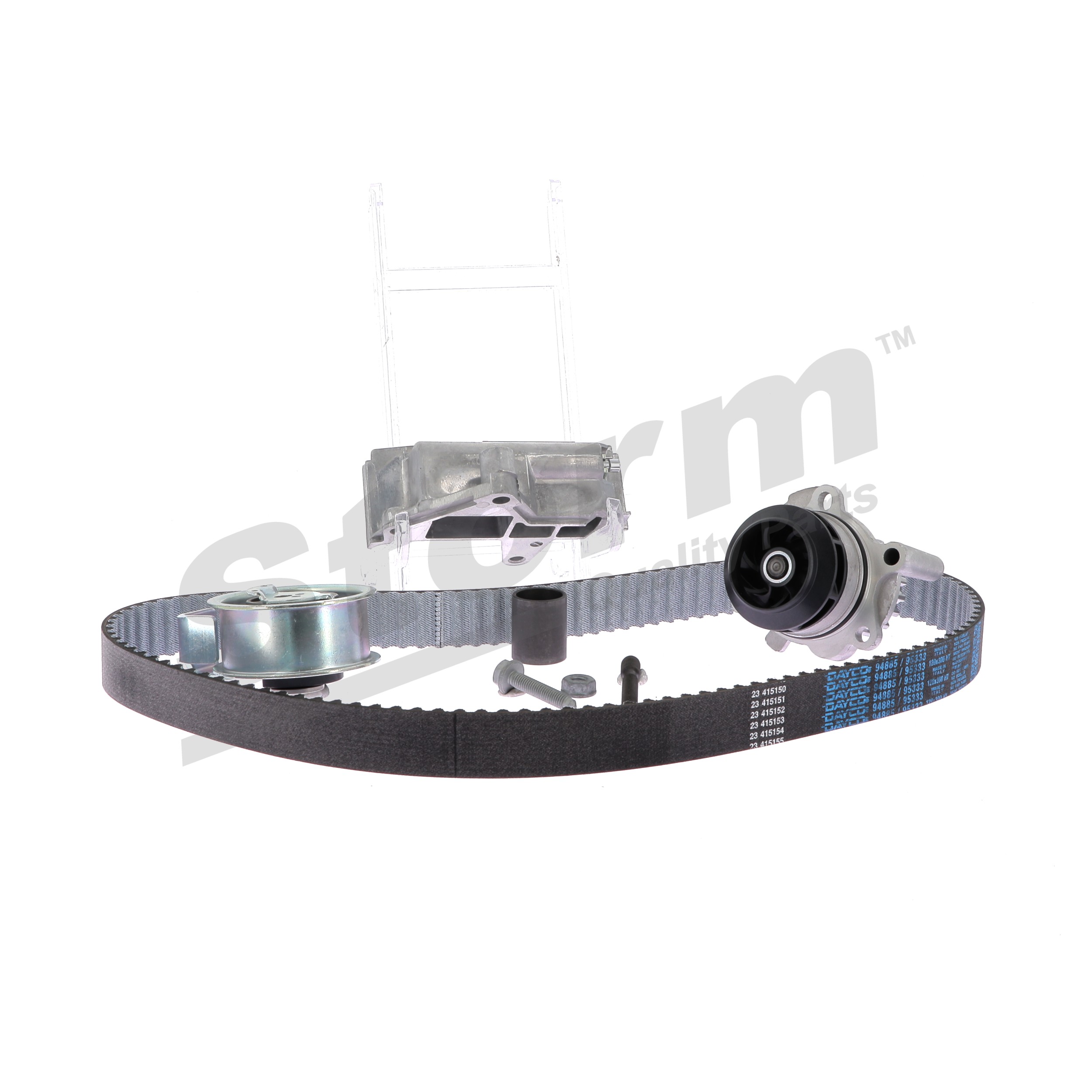 STORM QUALITY PARTS 5550583KP: Ūdenssūknis + Zobsiksnas komplekts Zobu skaits: 120, Platums: 30, 34mm, ar ūdenssūkni, ar piederumiem