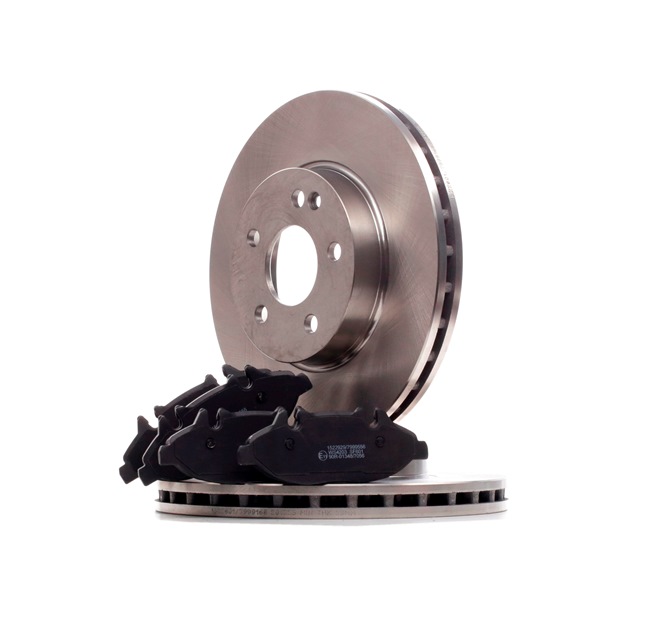 RIDEX 3405B0878: Kit de discos de freno y pastillas Eje delantero, Ø: 300mm, ventilado, ventilación interna, sin forro de frenos