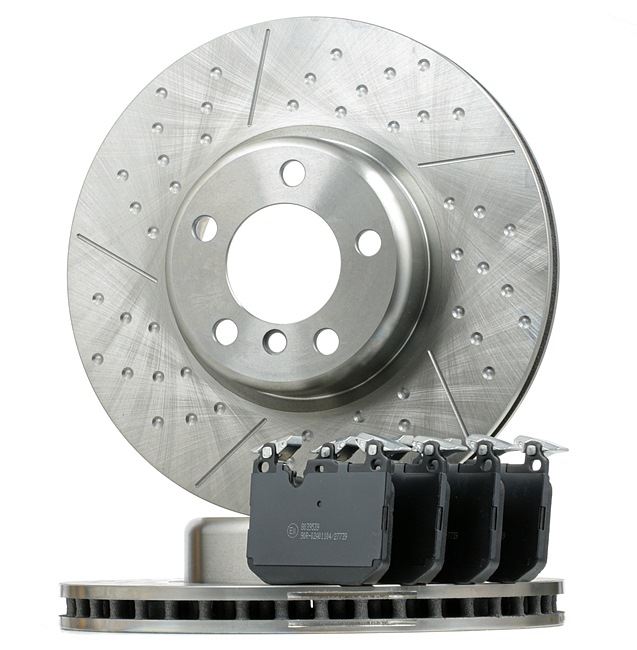 STARK SKBK-10991293: Kit de discos de freno y pastillas Eje delantero, Ø: 340mm, avellanado, ranurado/vent. interior