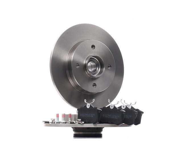 STARK SKBK-10991330: Kit de discos de freno y pastillas Eje trasero, Ø: 249mm, macizo, con cojinete rueda, con anillo sensor ABS, con tornillos pinza freno