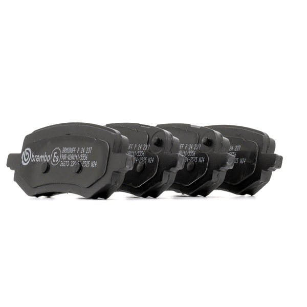 BREMBO P 24 237: Plăcuțe de frână PRIME LINE cu acceasorii, cu suruburi etrier, cu tabla anti scartait