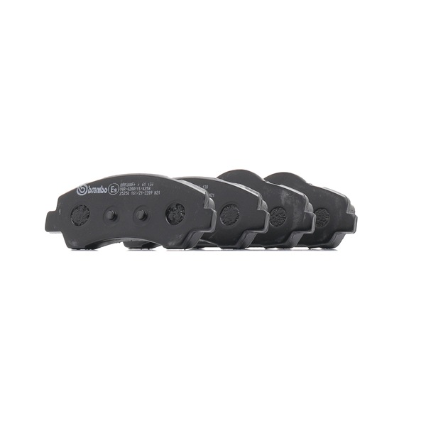 BREMBO P 61 138: Bremsbeläge PRIME LINE mit Zubehör, mit Bremssattelschrauben, mit Anti-Quietsch-Blech