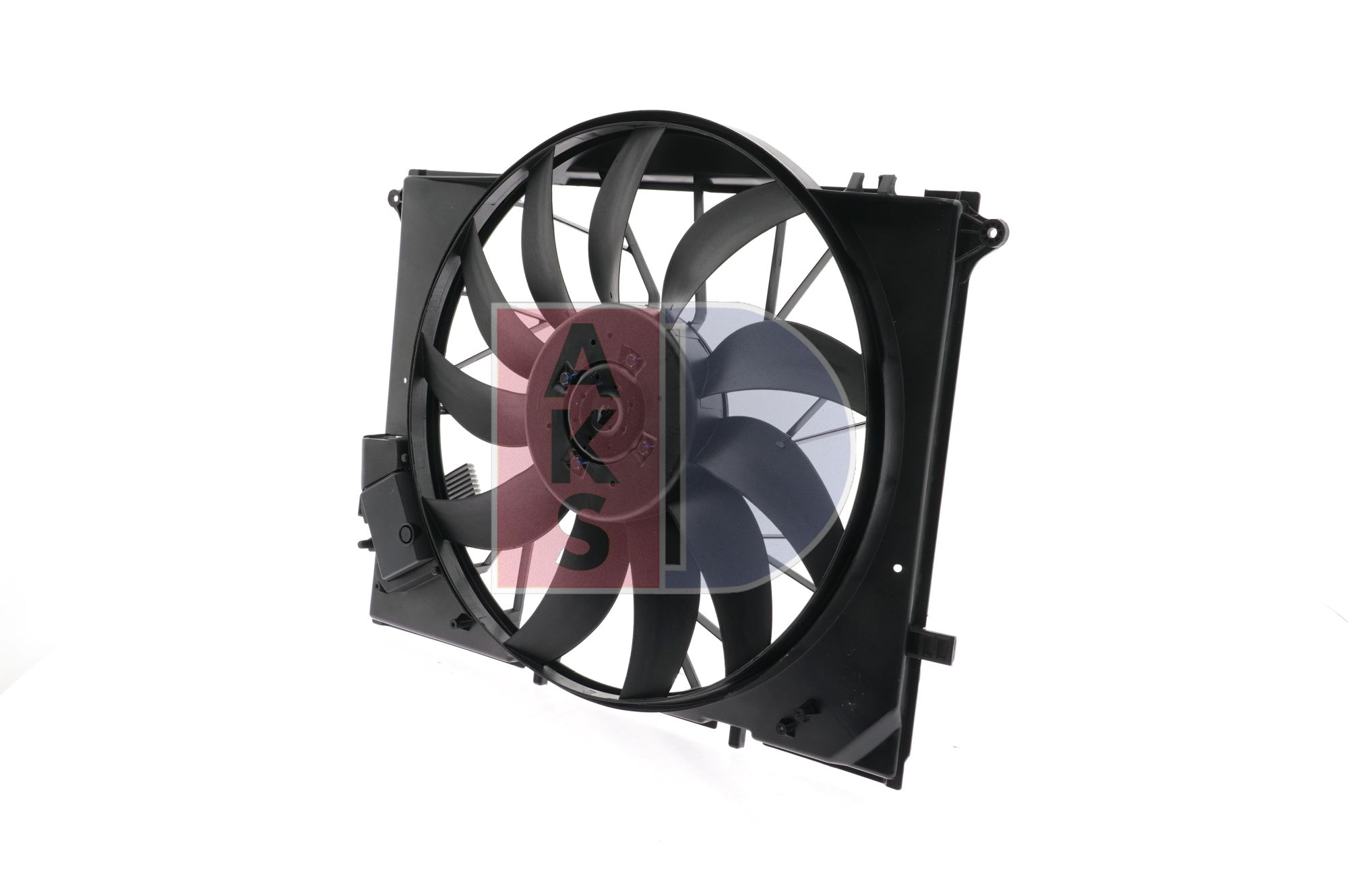 AKS DASIS 128114N: Ventilator, radiator 525mm, cu unitate de control, cu rama aerisire radiator