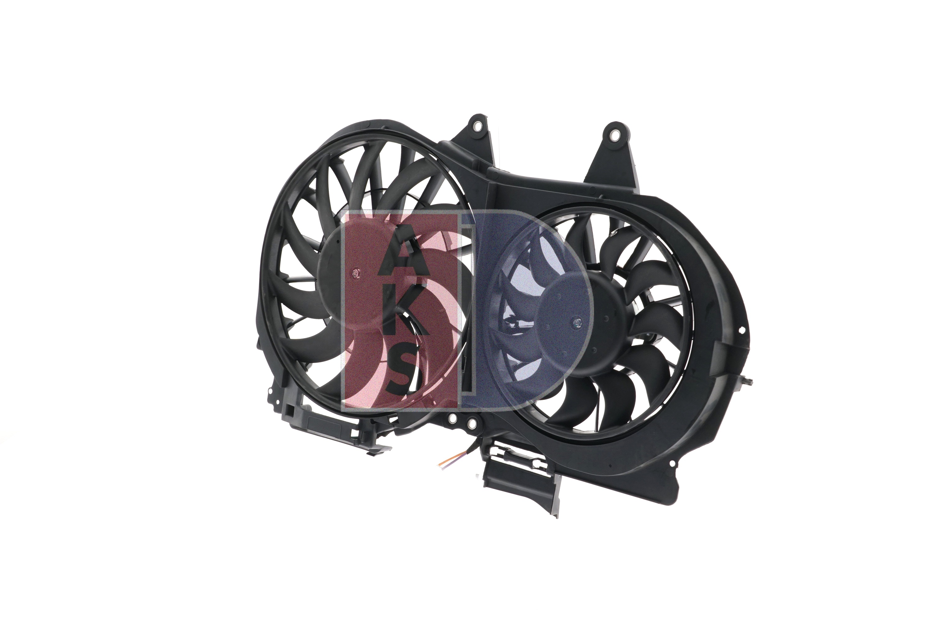 AKS DASIS 488012N: Ventilator, radiator 380/280mm, cu rama aerisire radiator