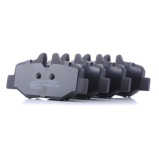 RIDEX 402B1631: Juego de pastillas de freno Eje trasero, Chapa antichirridos, con tornillos pinza freno