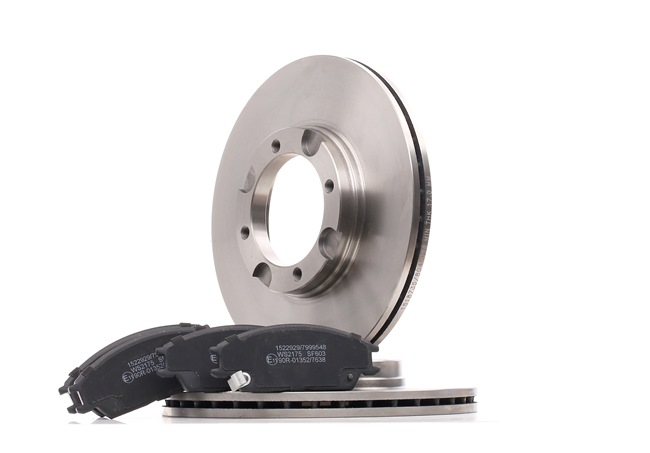 RIDEX 3405B1618: Bremžu komplekts, Disku bremzes Priekšējais tilts, Ø: 242mm, ventilējams, ar iekšējo ventilāciju