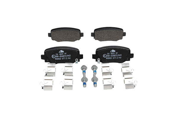 ATE 13.0460-2622.2: Juego de pastillas de freno con accesorios, con tornillos pinza freno