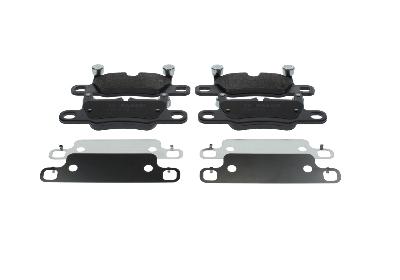 BOSCH 0 986 424 972: Bremsbeläge mit Anti-Quietsch-Blech, mit Montageanleitung
