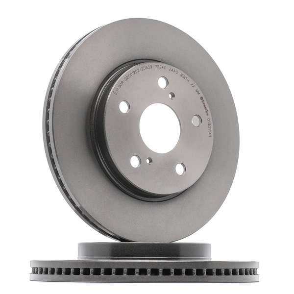 BREMBO 09.E229.11: Disc de frână PRIME LINE - UV Coated Ř: 282mm, ventilat interior, Ř: 282mm, acoperit (cu un strat protector)