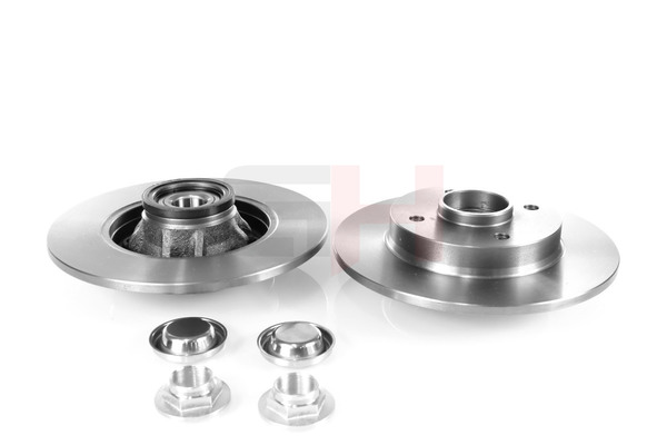 GH GH-423765: Brzdový kotouč Zadní náprava, pravá zadní náprava, Levá zadní náprava, R: 249mm, plný, R: 249mm, s ložiskem (kola), s ABS senzorem