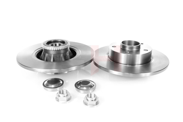 GH GH-423911: Tarcza hamulcowa Oś tylna, Oś tylna strona prawa, Oś tylna strona lewa, Ø: 280[mm], pełny, Ø: 280[mm], z łożyskiem koła, z pierścieniem nadajnika impulsów ABS