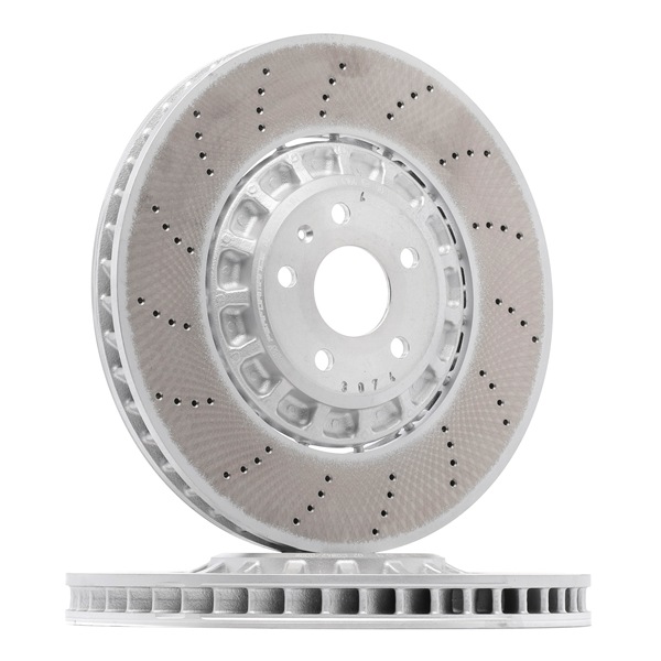 SHW Performance AFX44325: Remschijf Vooras, Ø: 374mm, Geperforeerd, interne ventilatie, tweedelige remschijf, Ø: 374mm, Gecoat