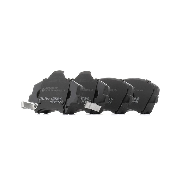 RIDEX 402B1702: Bremsbeläge Vorderachse, mit Zubehör, mit Anti-Quietsch-Blech