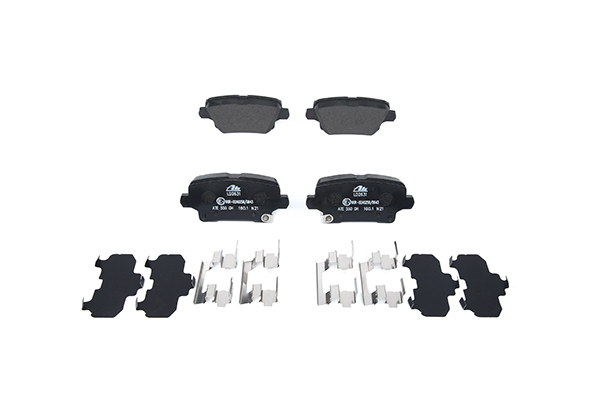 ATE 13.0470-2631.2: Juego de pastillas de freno Ceramic con accesorios, Chapa antichirridos