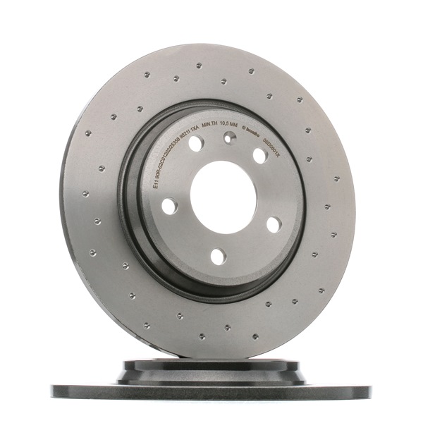 BREMBO 08.D060.1X: Piduriketas XTRA LINE - Xtra Ø: 300mm, täis, perforeeritud, Ø: 300mm, kaetud, koos kruvidega