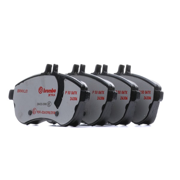 BREMBO P 50 067X: Pastilhas de travão XTRA LINE com acessórios, com parafusos de pinça de travão, com chapa anti-ruído