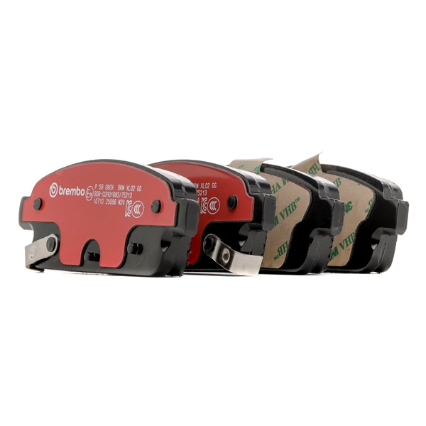 BREMBO P 59 080X: Plăcuțe de frână XTRA LINE cu acceasorii, cu tabla anti scartait