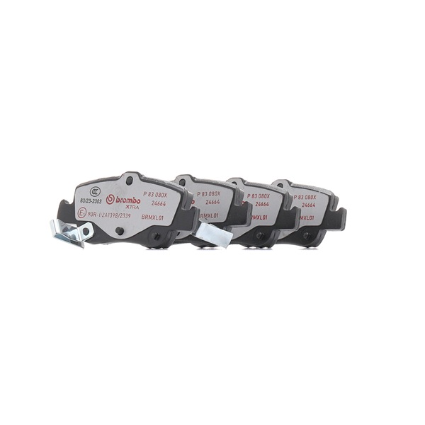 BREMBO P 83 080X: Plăcuțe de frână XTRA LINE cu acceasorii, cu tabla anti scartait
