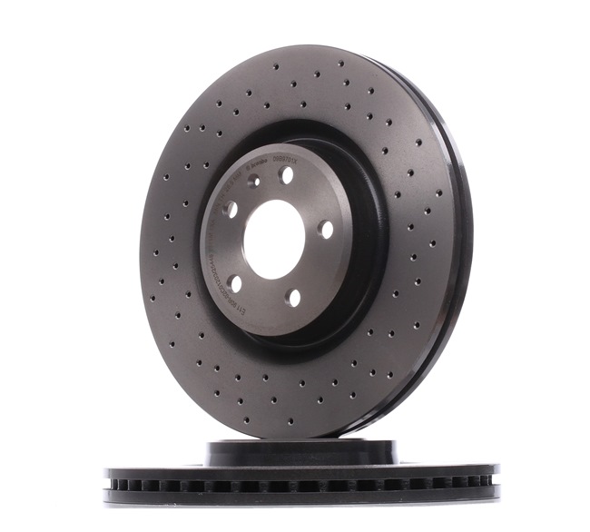 BREMBO 09.B970.1X: Remschijf XTRA LINE - Xtra Ø: 345mm, geperforeerd/interne ventilatie, Ø: 345mm, Gecoat, Met schroeven