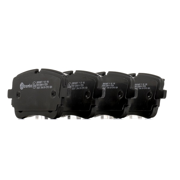 BREMBO P 85 190: Brzdové platničky PRIME LINE bez prislusenstva, s proti hlukovým plechom