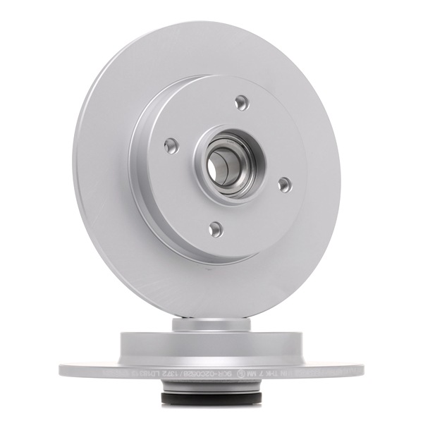 RIDEX PLUS 82B0414P: Disco de freno Eje trasero, Ø: 249mm, macizo, Ø: 249mm, con tuerca del eje, revestido, con anillo sensor magnético incorporado, con cojinete rueda, sin perno de sujeción de rueda, con buje de rueda