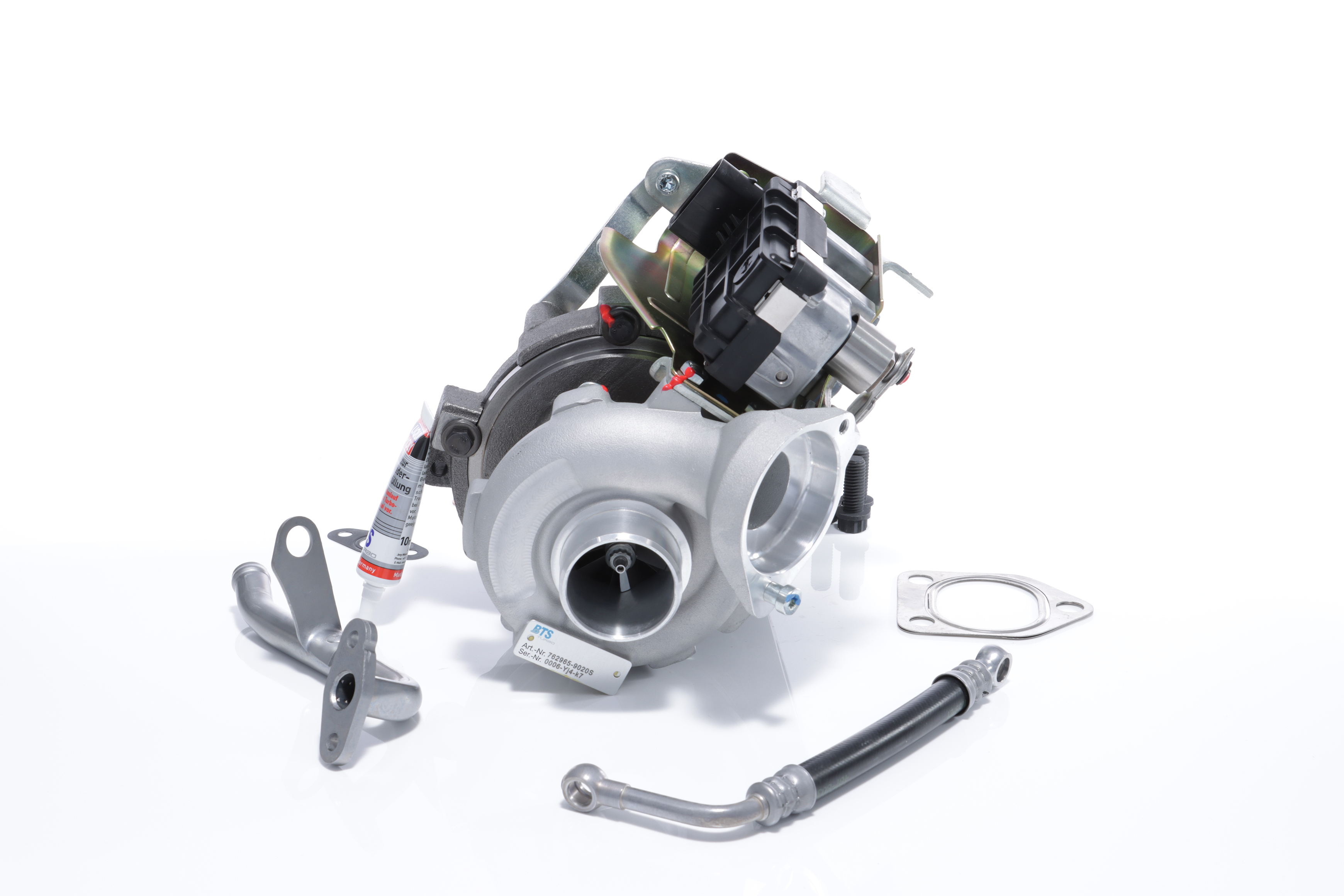 BTS TURBO T981045BT: Turbolader TURBO SERVICE SET BUDGET mit Anbau-/Befestigungsmaterial, mit Ölzulaufleitung, mit Ölablaufleitung, mit Montageanleitung