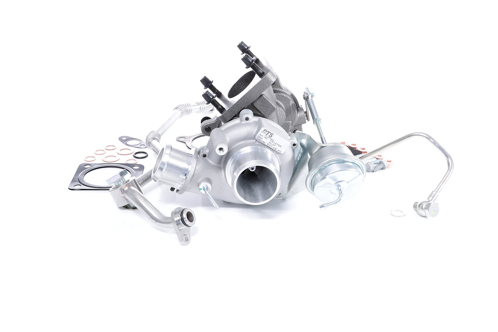 BTS TURBO T981337BT: Turbolader TURBO SERVICE SET BUDGET mit Ölzulaufleitung, mit Ölablaufleitung, mit Anbau-/Befestigungsmaterial
