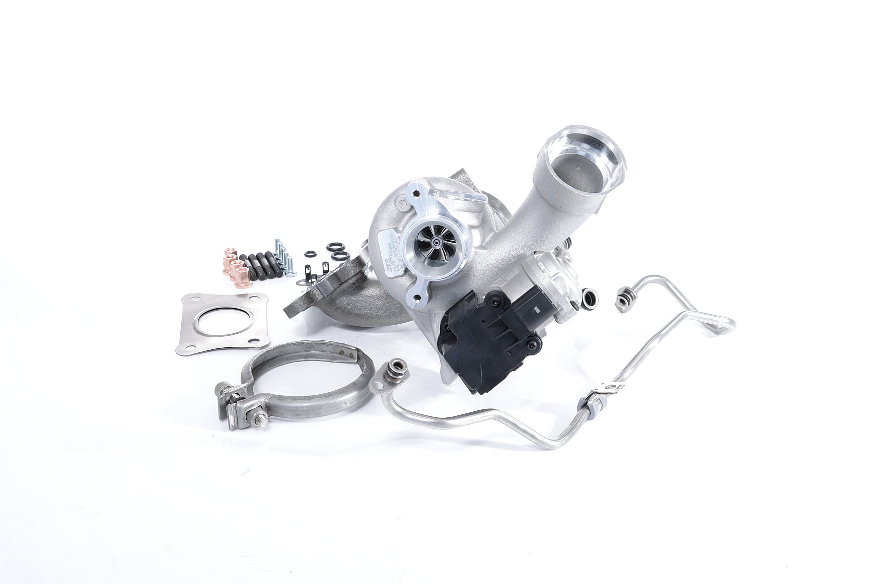 BTS TURBO T981462BT: Turbolader TURBO SERVICE SET BUDGET mit Anbau-/Befestigungsmaterial, mit Ölzulaufleitung, mit Ölablaufleitung
