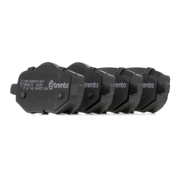 BREMBO P 61 140: Juego de pastillas de freno PRIME LINE con accesorios, con tornillos pinza freno, Chapa antichirridos