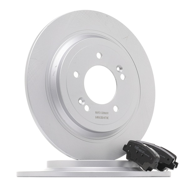 MAPCO 47621C: Remschijven en blokken Achteras, Ø: 302mm, volledig, Met anti-kreukplaat