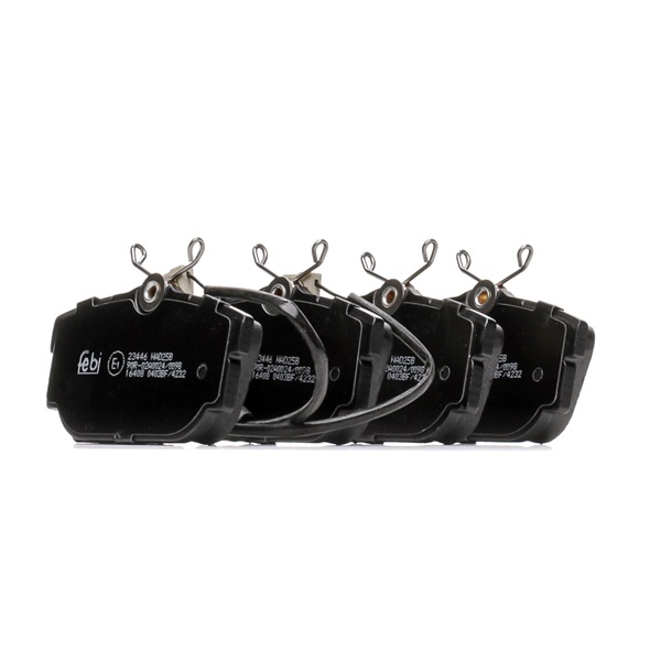 FEBI BILSTEIN 16408: Juego de pastillas de freno Eje trasero, con tornillos pinza freno, Chapa antichirridos, con material de fijación