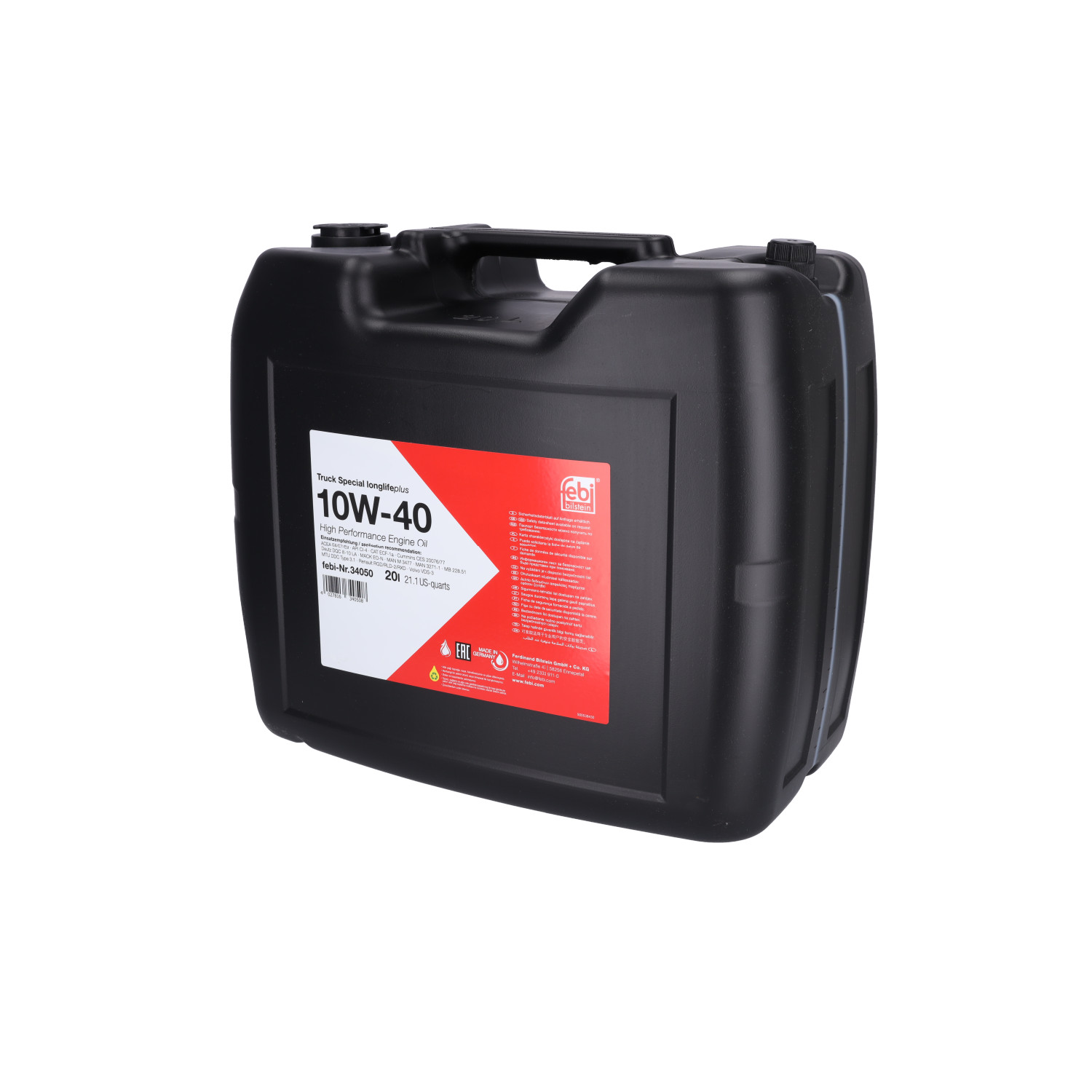 FEBI BILSTEIN 34050: Ulei de motor 20I, 10W-40 Truck Special, Longlife Plus