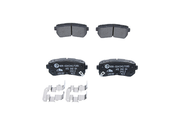 ATE 13.0470-5781.2: Juego de pastillas de freno Ceramic con accesorios