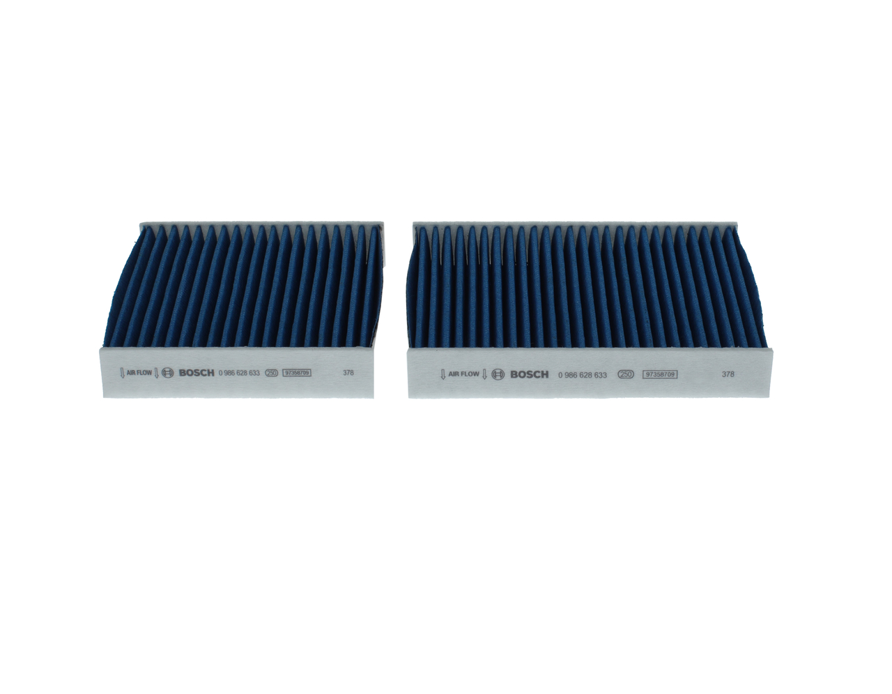 BOSCH 0 986 628 633 Innenraumfilter FILTER+pro Aktivkohlefilter, mit antibakterieller Wirkung, Partikelabscheiderate >98% für 2,5µm (Feinstaub), mit antiallergischer Wirkung, mit antiviraler Wirkung, mit fungizider Wirkung