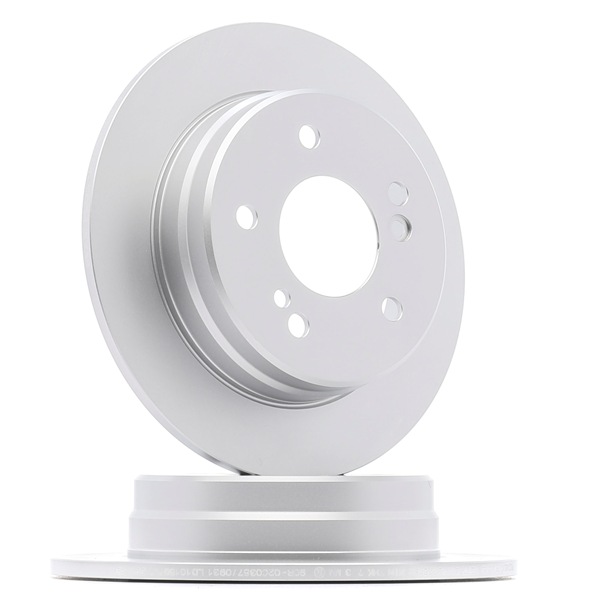RIDEX PLUS 82B0988P: Brzdový kotouč Zadní náprava, R: 258,0mm, plný, R: 258,0mm, nátěr, se šrouby