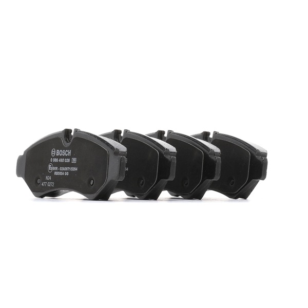 BOSCH 0 986 460 026 Τακάκια φρένων MERCEDES-BENZ SPRINTER 4-t Πλατφόρμα/σασσί (907) 143 PS Πετρέλαιο κόστος