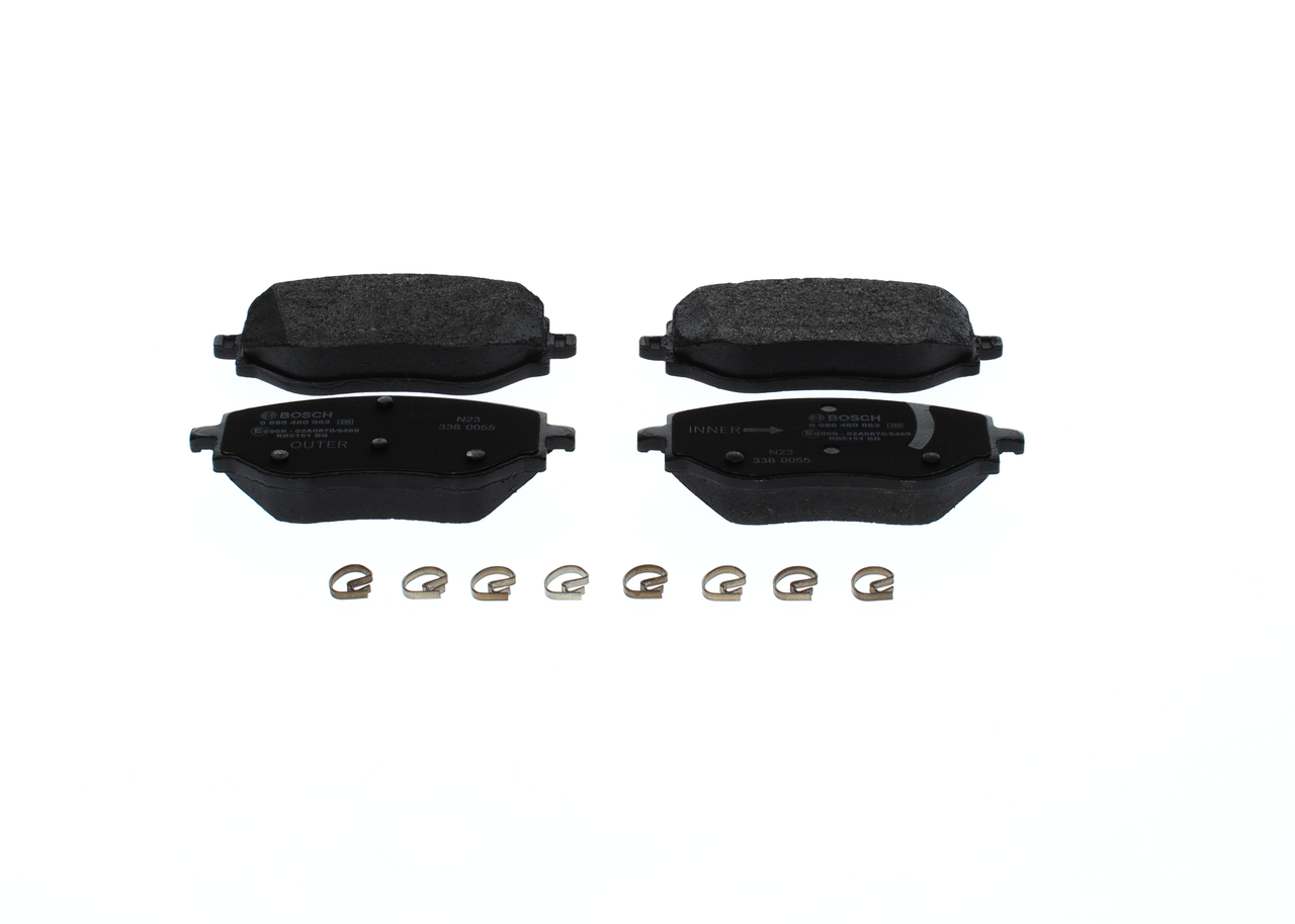 BOSCH 0 986 460 063 Bremseklodser MITSUBISHI Colt VII (VB) 67 HK Benzin hvad koster