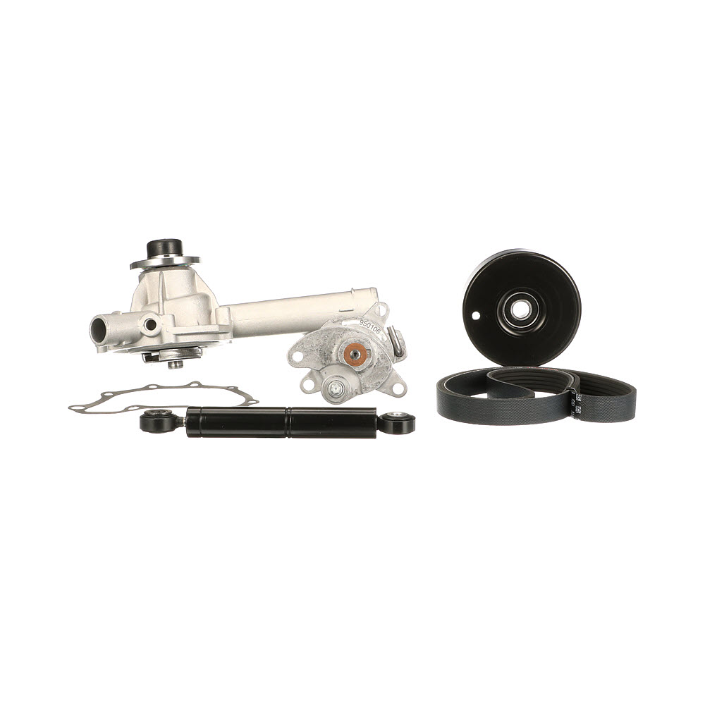 GATES KP16PK2153: Pompa apa + Set curea transmisie cu caneluri FleetRunner™ cu pompa apa