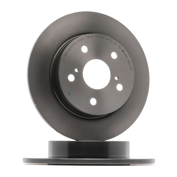 BREMBO 08.E523.11: Remschijf PRIME LINE - UV Coated Ø: 274mm, volledig, Ø: 274mm, Gecoat