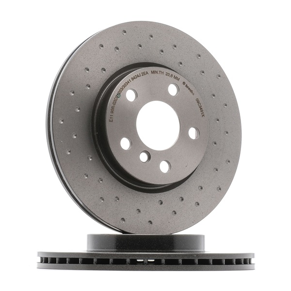 BREMBO 09.C349.1X: Disco de freno XTRA LINE - Xtra Ø: 294mm, perforado/ventil. int., Ø: 294mm, revestido, con tornillos