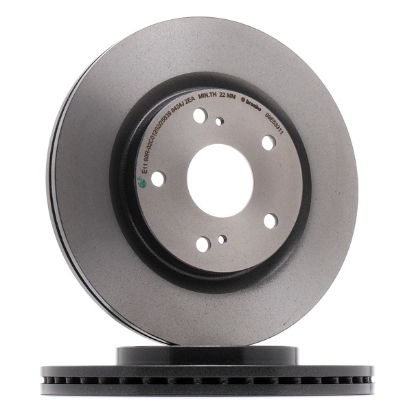 BREMBO 09.E533.11: Disque de frein PRIME LINE - UV Coated Ø: 285mm, ventilé de l'intérieur, Ø: 285mm, revêtu