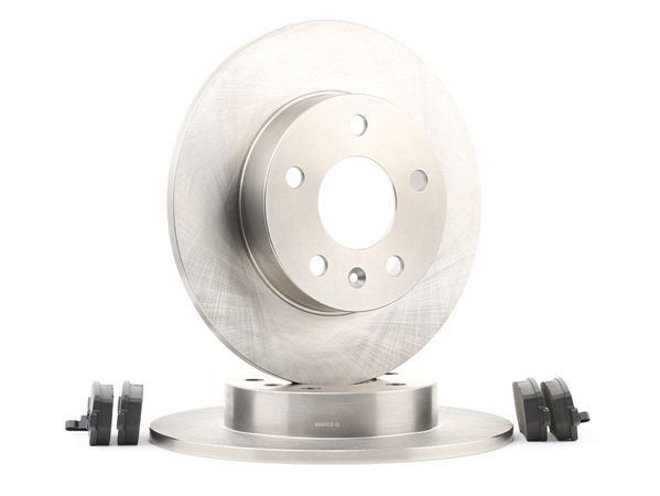 MAPCO 47679: Kit de discos de freno y pastillas Eje trasero, Ø: 264mm, macizo
